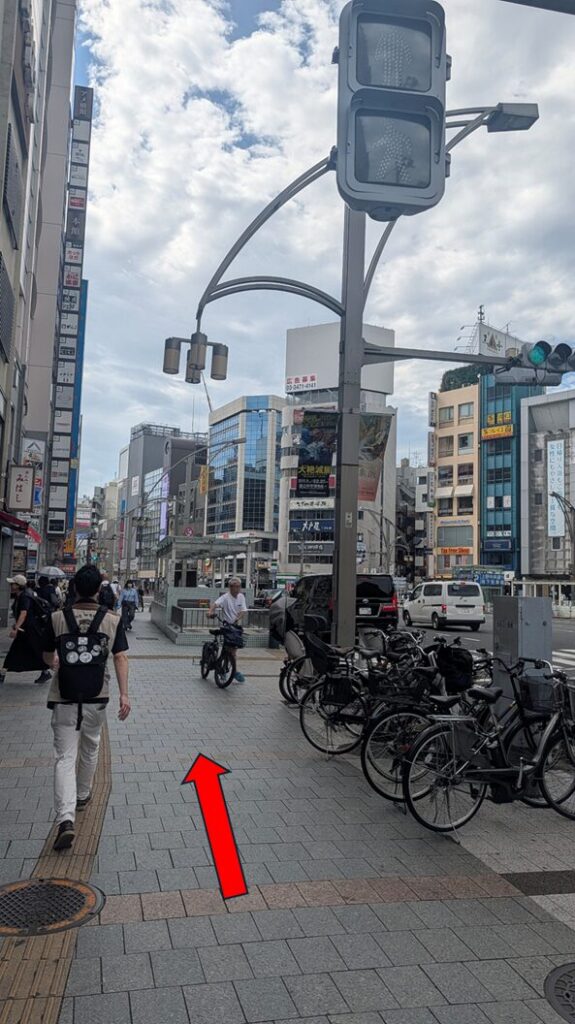 道順　上野駅　仲町通り　御徒町